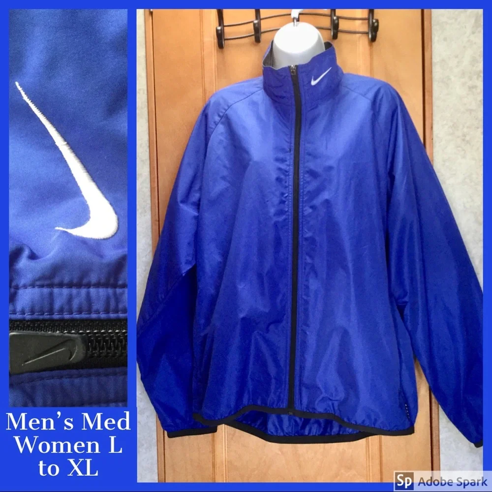 💙 Nike 💙 UniSeX Jacket Windbreaker Beautiful Royal Blue 💙 Lightweight